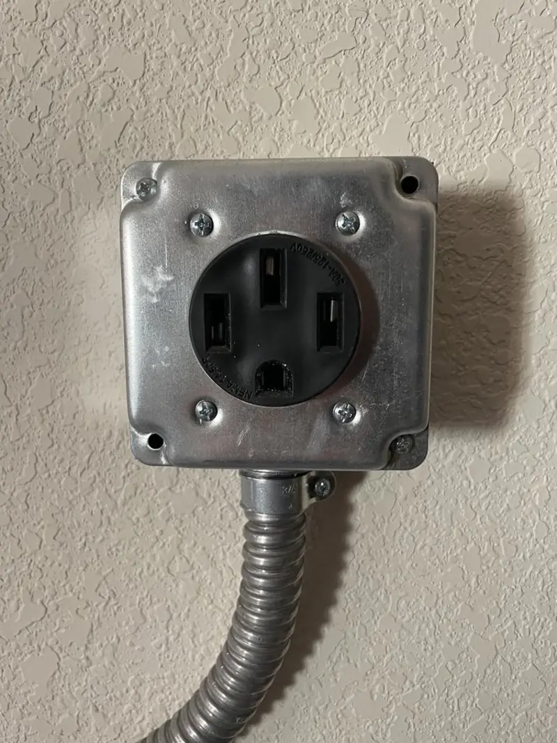NEMA 14-50 outlet installed for Smart Home Electrical in Concord